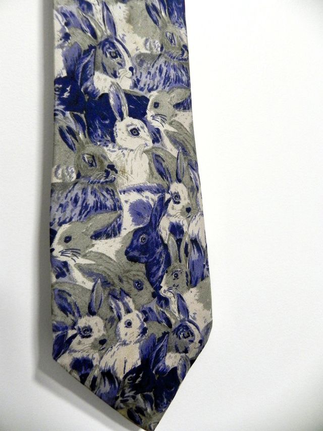 Corbata Stefano Nelli Conejos Azul/Gris