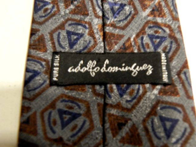 Corbata Adolfo Dominguez Azul y Marrón