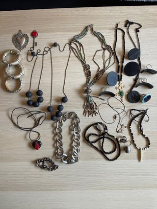 Lote Bisutería Collares Pulseras Anillos