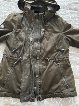 Parka Superdry MicroFibrabra Verde Talla L