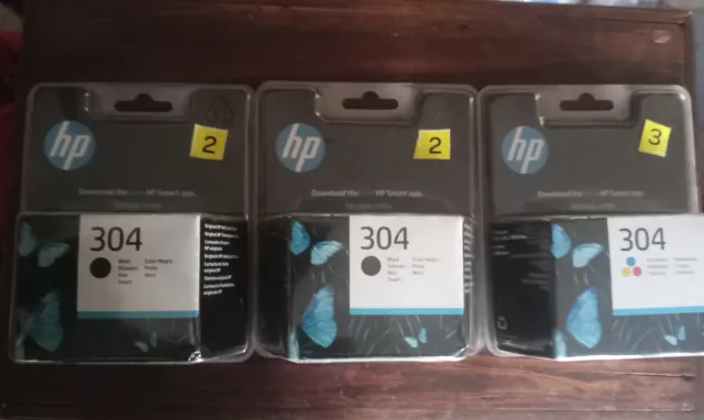3 Cartuchos Tinta HP 304 Negro y Color a 9 unidad