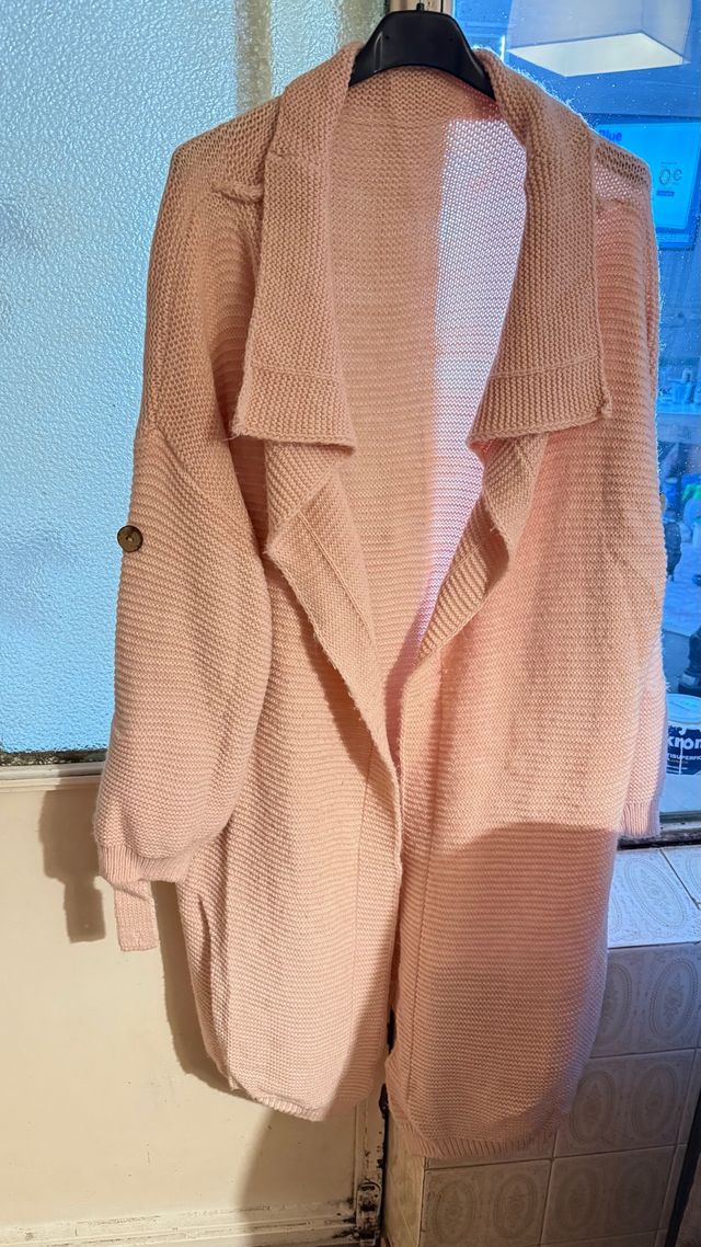 Rebecón rosa punto mujer.