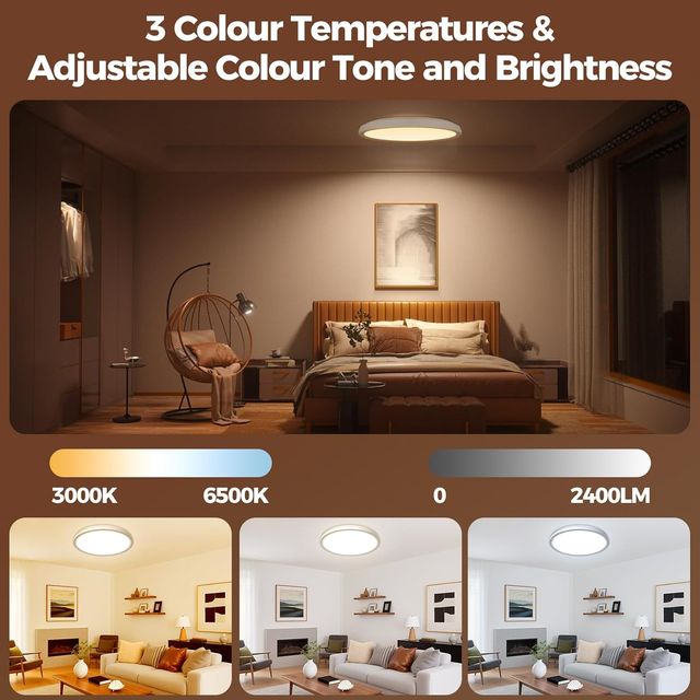 NUEVO - Lámpara Techo RGB Regulable 24W 2400LM