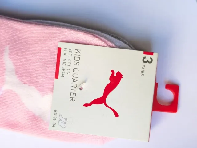 Pack 3 pares Calcetines PUMA niña T.27-30 y 31-34