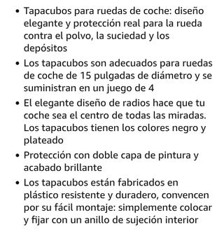 Tapacubos Cartrend Negro y Cromado