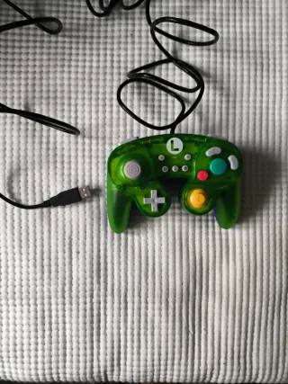 Mando Switch Estilo GameCube Verde