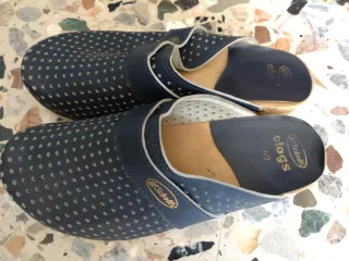 Zoccoli Dr. Scholl Pelle Blu Tg. 40