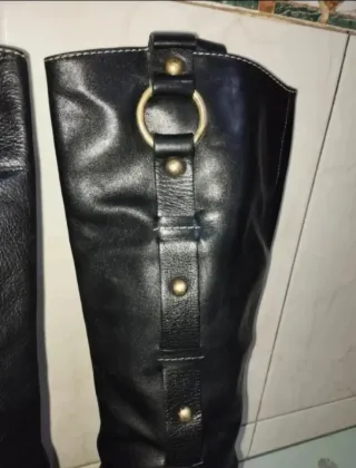 Botas de piel negras talla 38