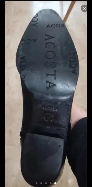 Botas de piel negras talla 38