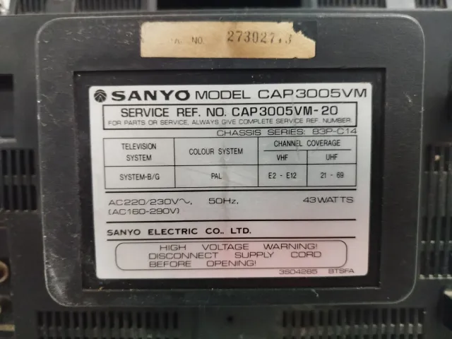 Televisor Sanyo Vintage Electrónico