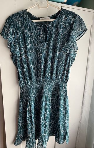 Vestido corto Brownie verde y azul