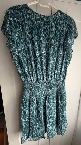 Vestido corto Brownie verde y azul