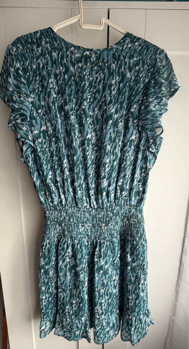 Vestido corto Brownie verde y azul