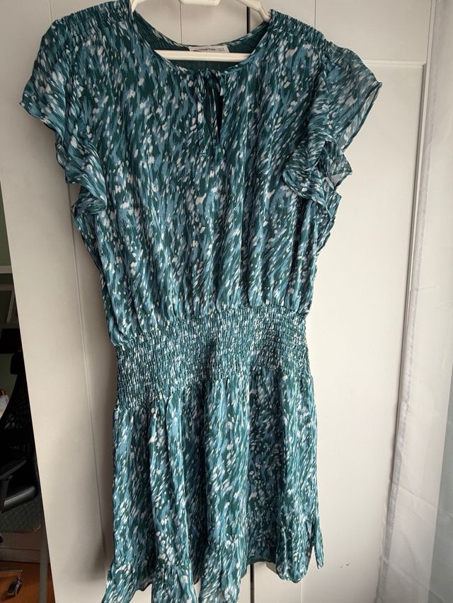 Vestido corto Brownie verde y azul