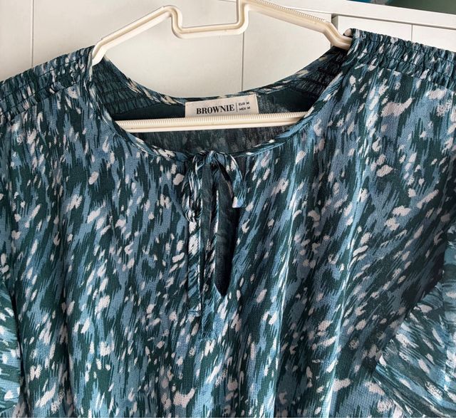 Vestido corto Brownie verde y azul