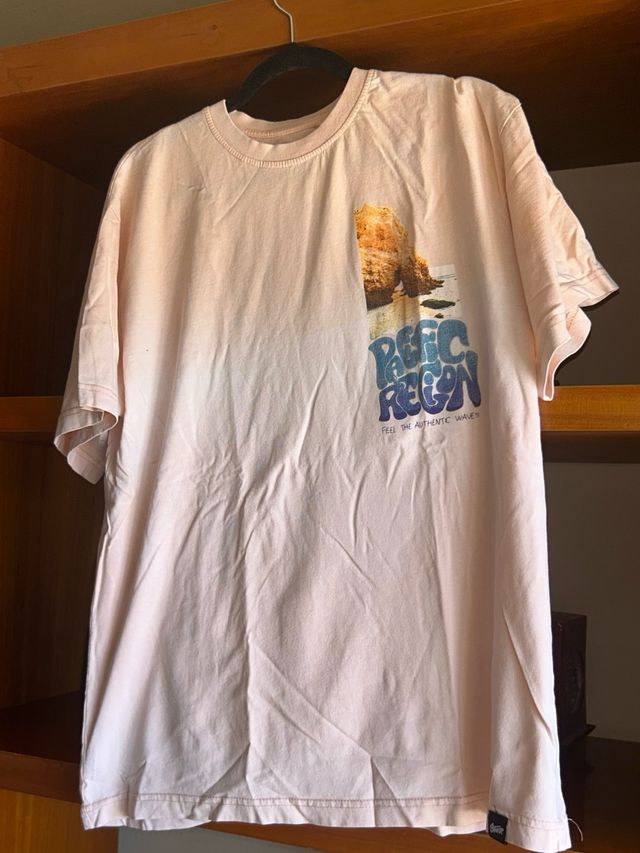 Camiseta Pull&Bear rosa estampada