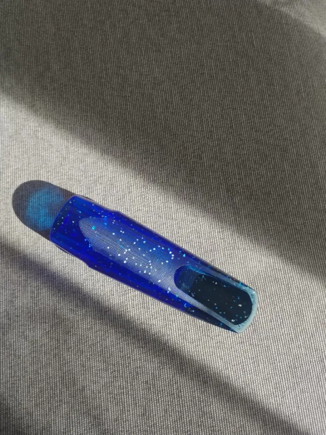 Boquilla Saxofón Alto Azul Glitter