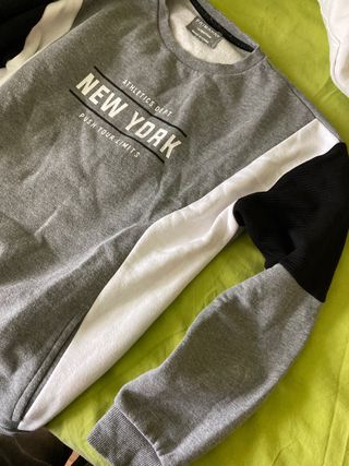 Sudadera Primark New York Gris Niño