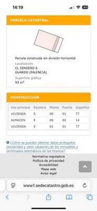 Casa adosada en venta en Guardo