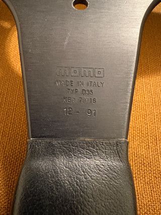 Volante Momo Corse 35cm pelle nera 1991