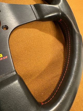 Volante Momo Corse 35cm pelle nera 1991