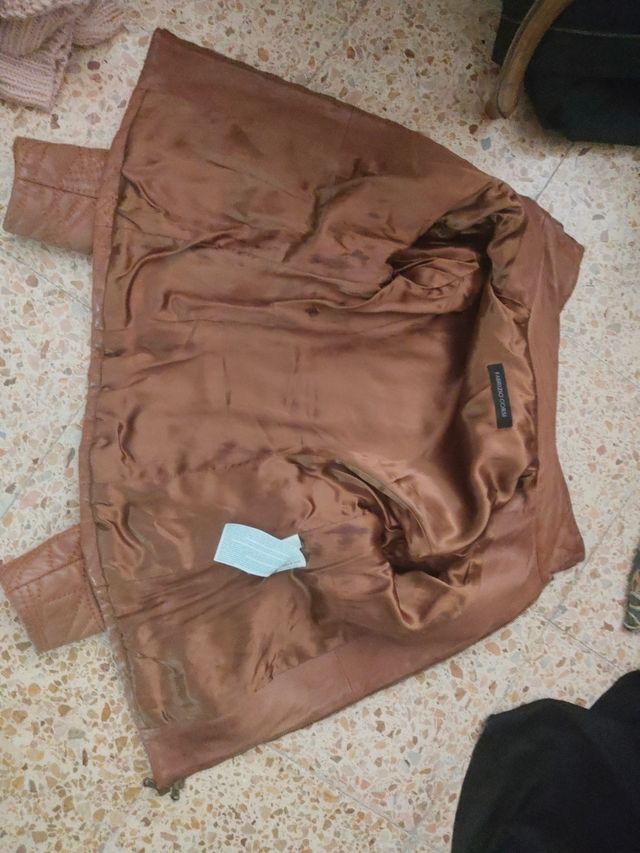 Chaqueta Cuero Genuino italiano Mujer .