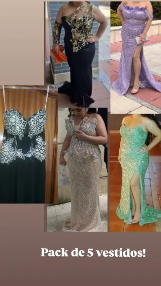 Pack 5 Vestidos Fiesta