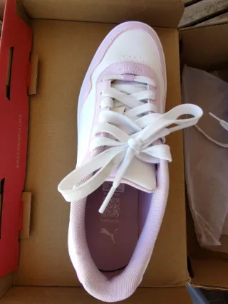 Bambas Puma rosa y blanca