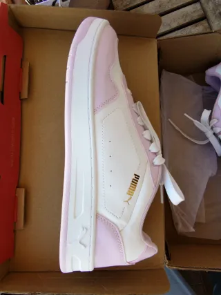 Bambas Puma rosa y blanca