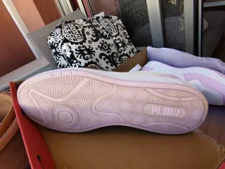 Bambas Puma rosa y blanca
