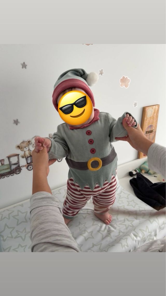 diafraz de gnomo para bebé 9 meses