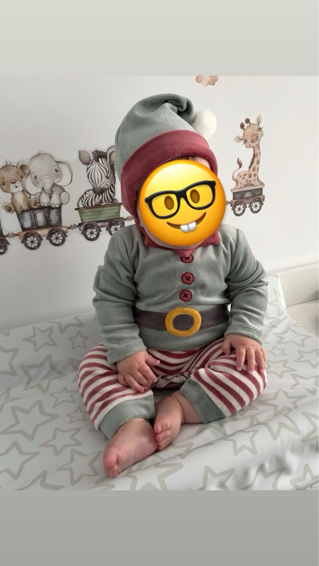 diafraz de gnomo para bebé 9 meses