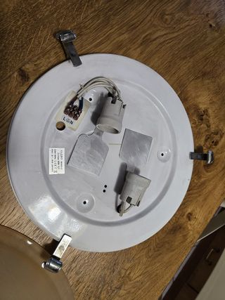 Plafoniera beige con striature in marrone