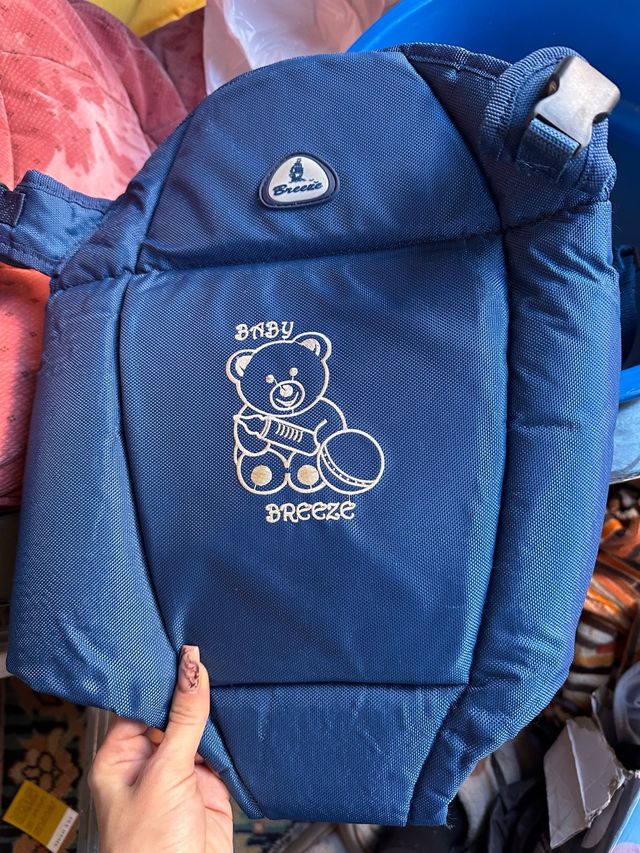 Portabebés Azul Marino con Oso