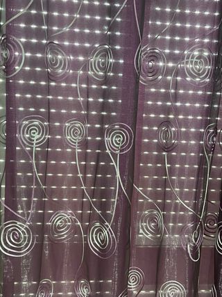 Conjunto 3 Cortinados Roxo