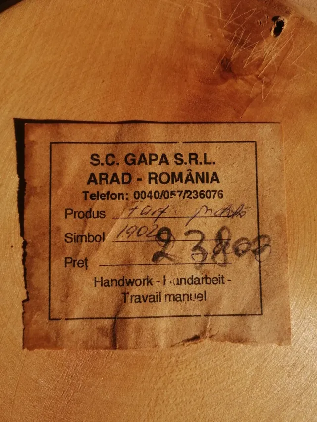 2 Platos madera niños llorando antiguo vintage