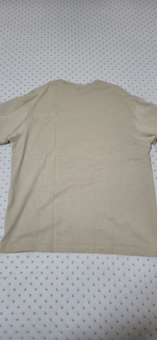 Camiseta hombre manga corta beige