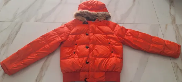 Piumino Moncler Bambino Arancione Taglia 16 anni