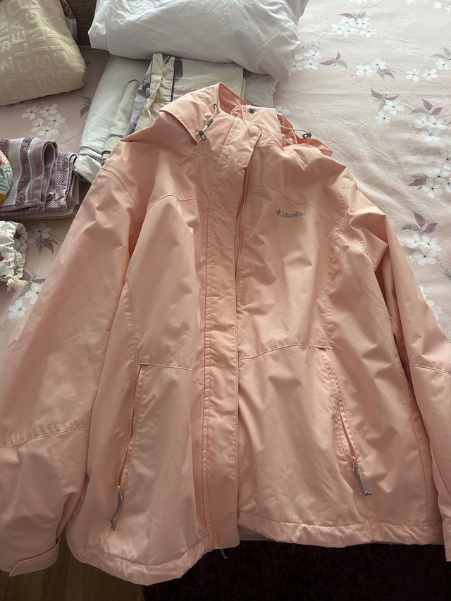 Chaqueta impermeable 3 en 1 Columbia rosa