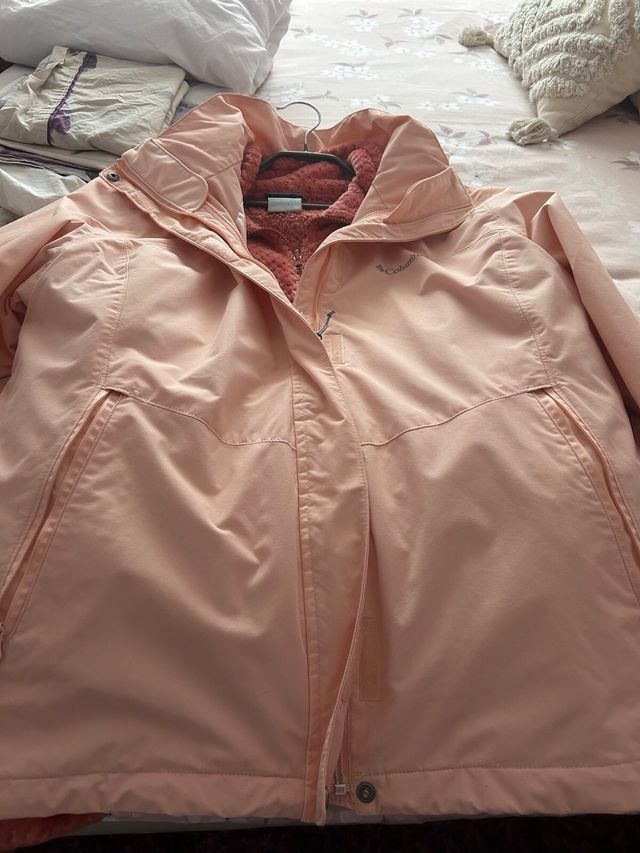 Chaqueta impermeable 3 en 1 Columbia rosa