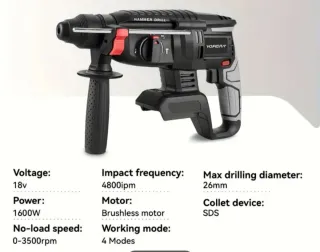 Taladro Martillo Rotativo YOFIDRA 18v