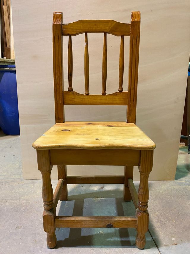 Silla de pino maciza
