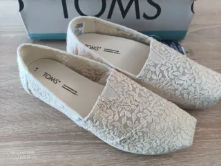 Alpargatas Toms Beige Encaje