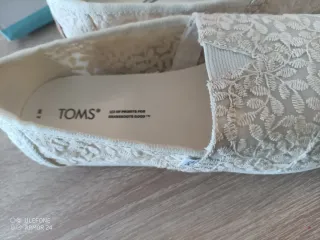 Alpargatas Toms Beige Encaje
