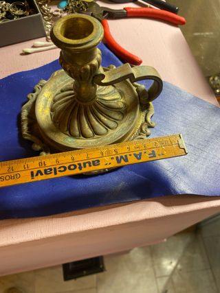 Portacandele vintage in metallo