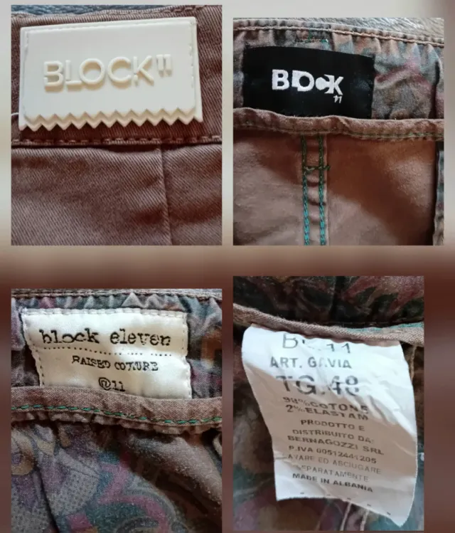 Pantaloni cargo Block Eleven tg 48