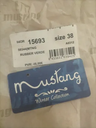 Botas de agua Mustang talla 38 verde militar