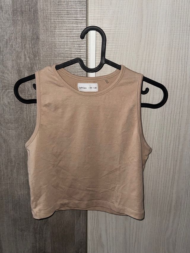 Top corto Lefties beige talla M