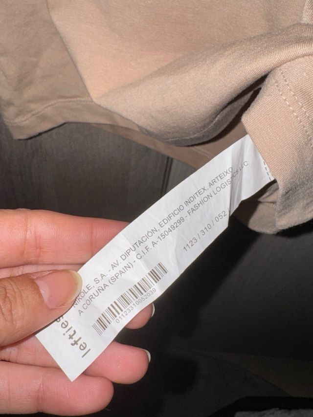 Top corto Lefties beige talla M