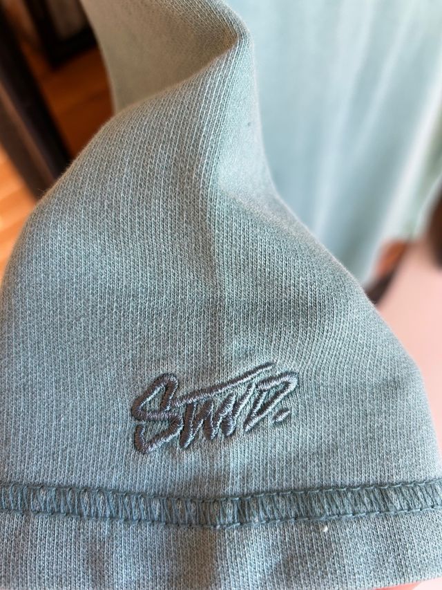 Camiseta Pull&Bear verde botella heavyweight XS